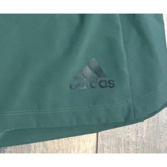 Vintage Adidas Mens Green Athletic Shorts Large Drawstring Elastic Waistband - Picture 7 of 8